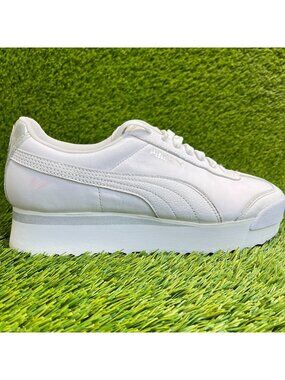 Puma Roma Amor Womens Size 10 White Athletic Leather Walking Shoes Sneakers